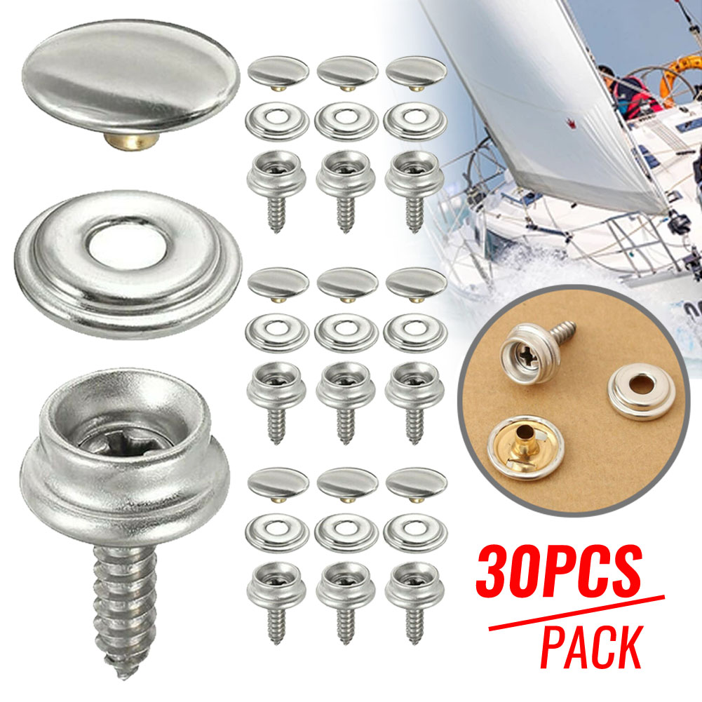 Snap Fastener Set - 30 Stuks Snap Bevestiger Rvs Canvas