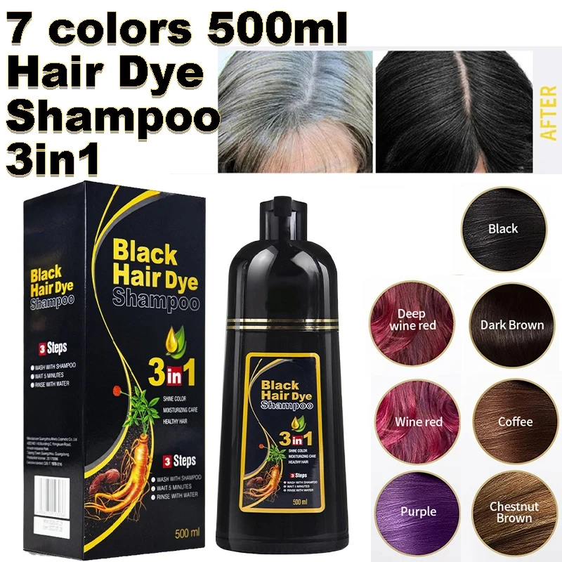 Zwarte haarverfshampoo 3-in-1  - Hair Spray Color recensie en prijs