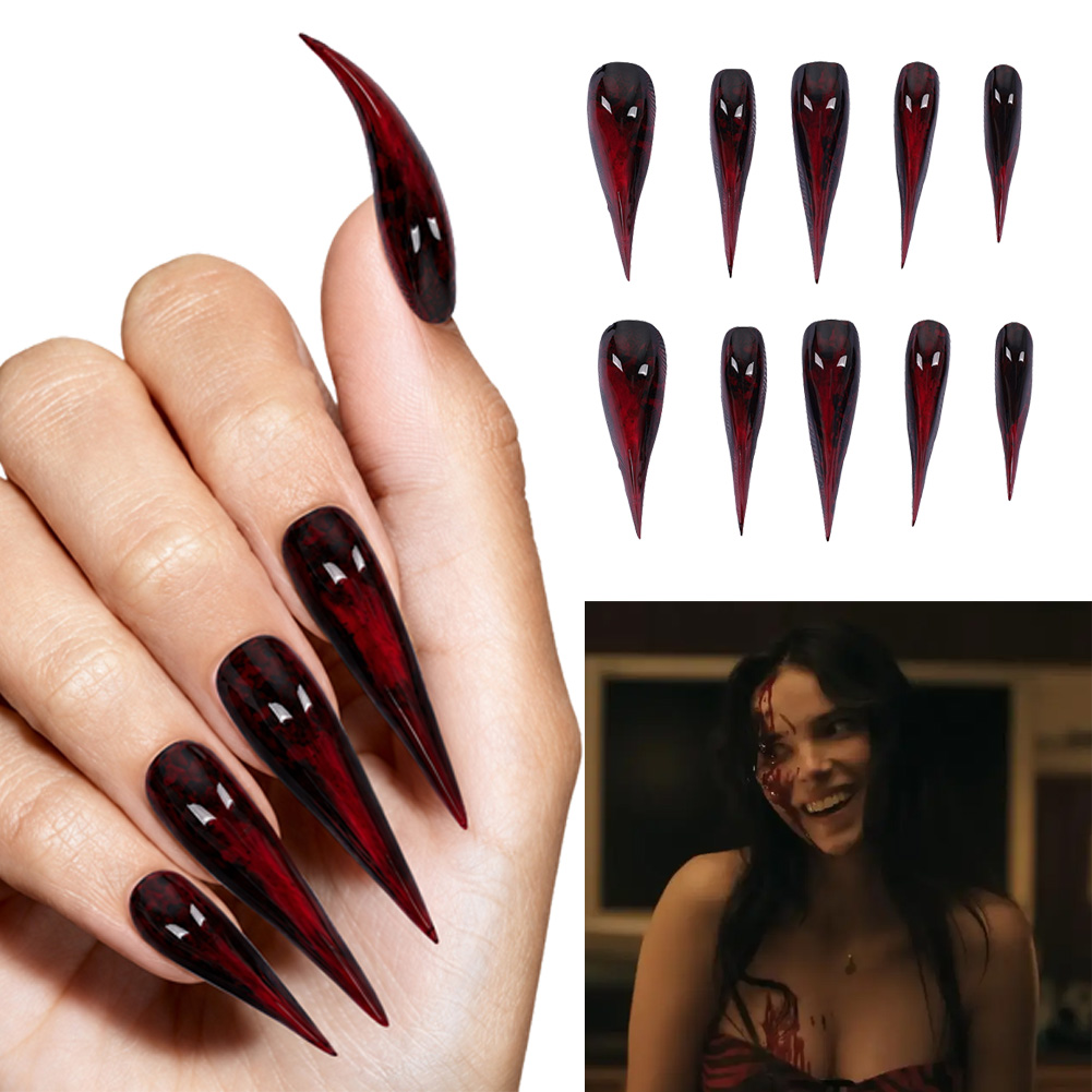 Nikki Cosplay Rode Kunstnagels - Cosplay Prop Painting recensie en prijs